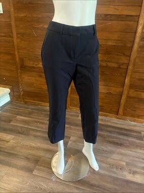 Talbots Dark Navy Cropped Straight Trouser Pants